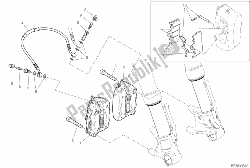 Alle onderdelen voor de Voorremsysteem van de Ducati Scrambler 1100 Sport 2019